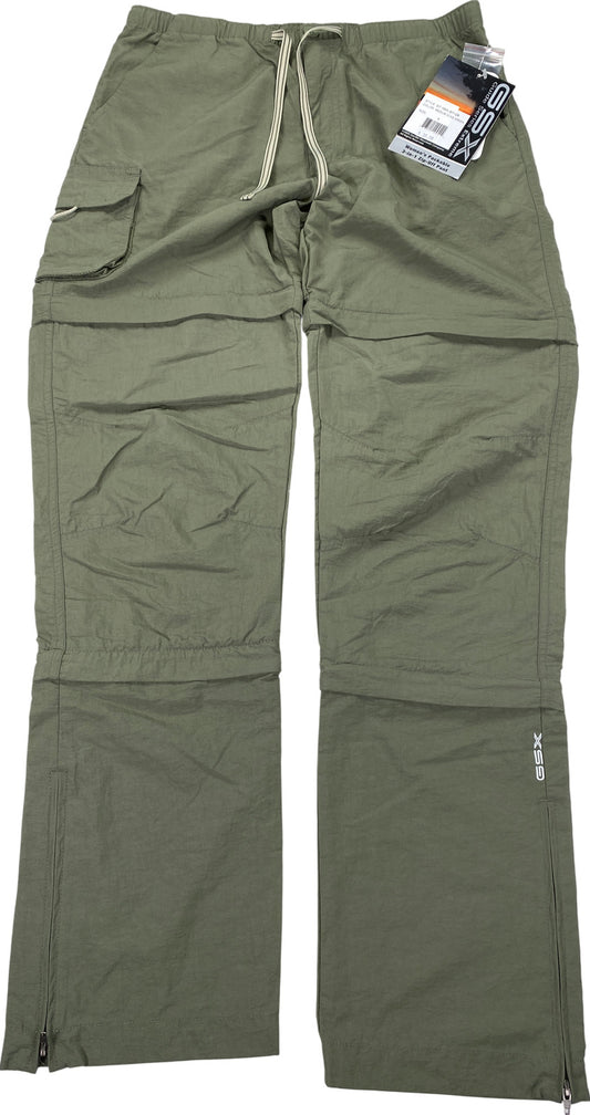 NEW GSX Women’s Green Lightweight 3 in 1 Zip Off Cargo Hiking Pants - 4