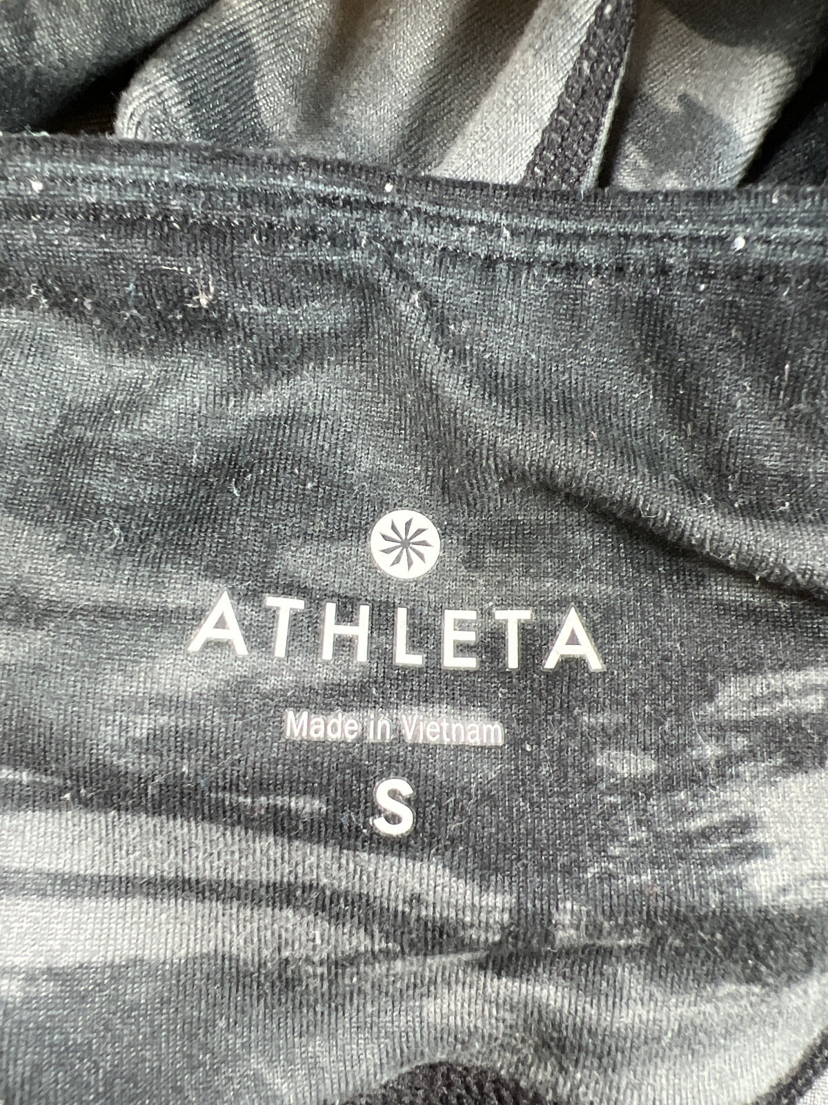 Athleta Women’s Black/Gray Gusset Athletic Leggings - S