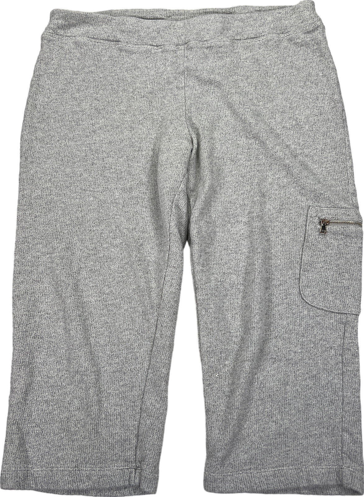 Chico’s Women’s Gray Zenegry Terry Knit Crop Loungewear Sweatpants - 2/US L