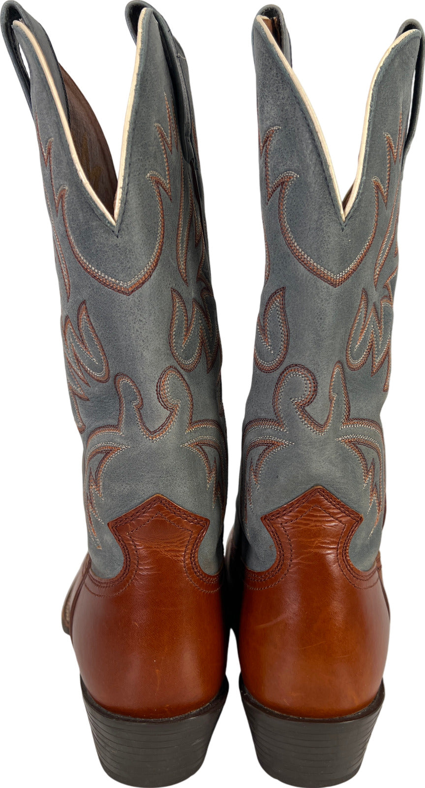 Ariat Men’s Brown/Blue Legend Leather Pull On Western Boots - 10D