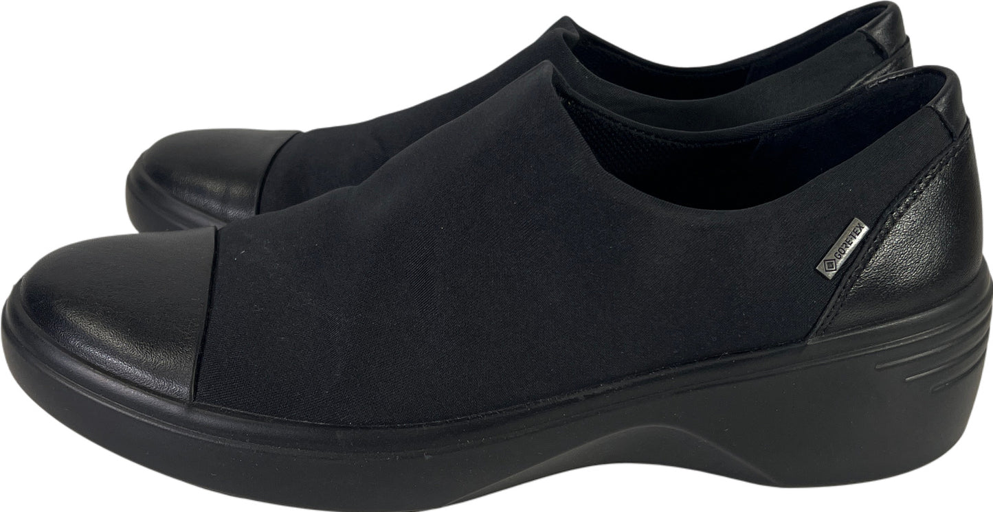 Ecco Women’s Black Stretch Soft 7 GTX Slip On Comfort Shoes - 7