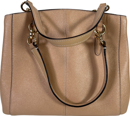 Coach Beige Metallic Minetta Sectional Crossbody Purse