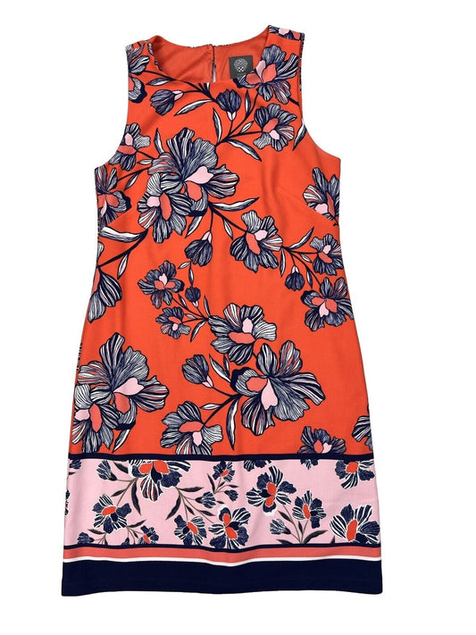 Vince Camuto Women's Orange Floral Sleeveless Sheath Dress - 4