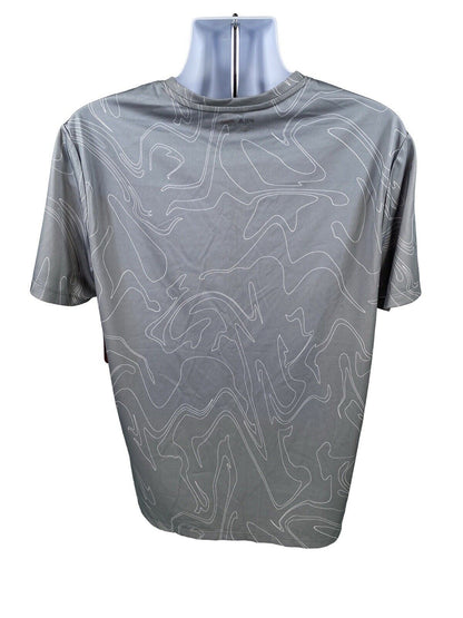 NEW FILA Men's Gray Short Sleeve Polyester Athletic Shirt - L