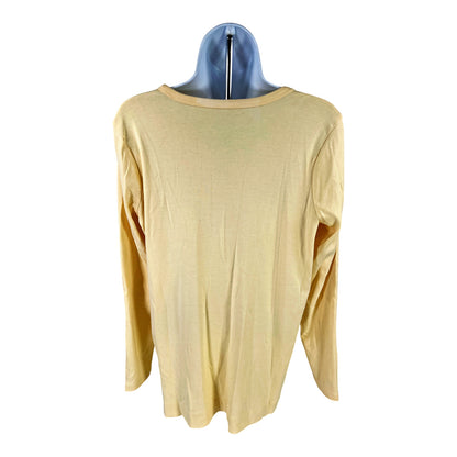 J.Jill Women’s Yellow Perfect Pima Crewneck Tunic Shirt - M