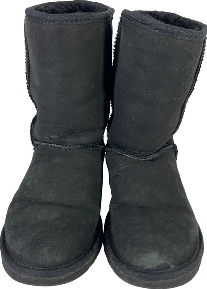 Minnetonka Women’s Black Short Pull On Shearling Boots - 9