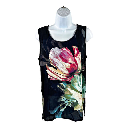 Karen Kane Women’s Black Floral Sleeveless Tank Top - M