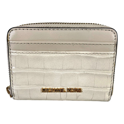 Michael Kors Women’s Ivory/Cream Jet Set Zip Around Card Case Wallet