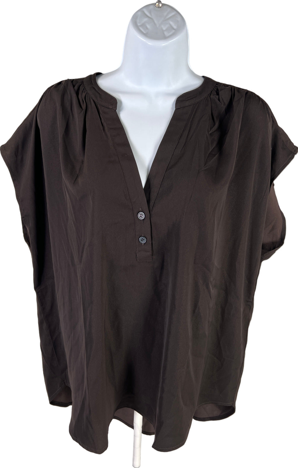 NEW Banana Republic Women’s Brown Satin Sleeveless Blouse - L