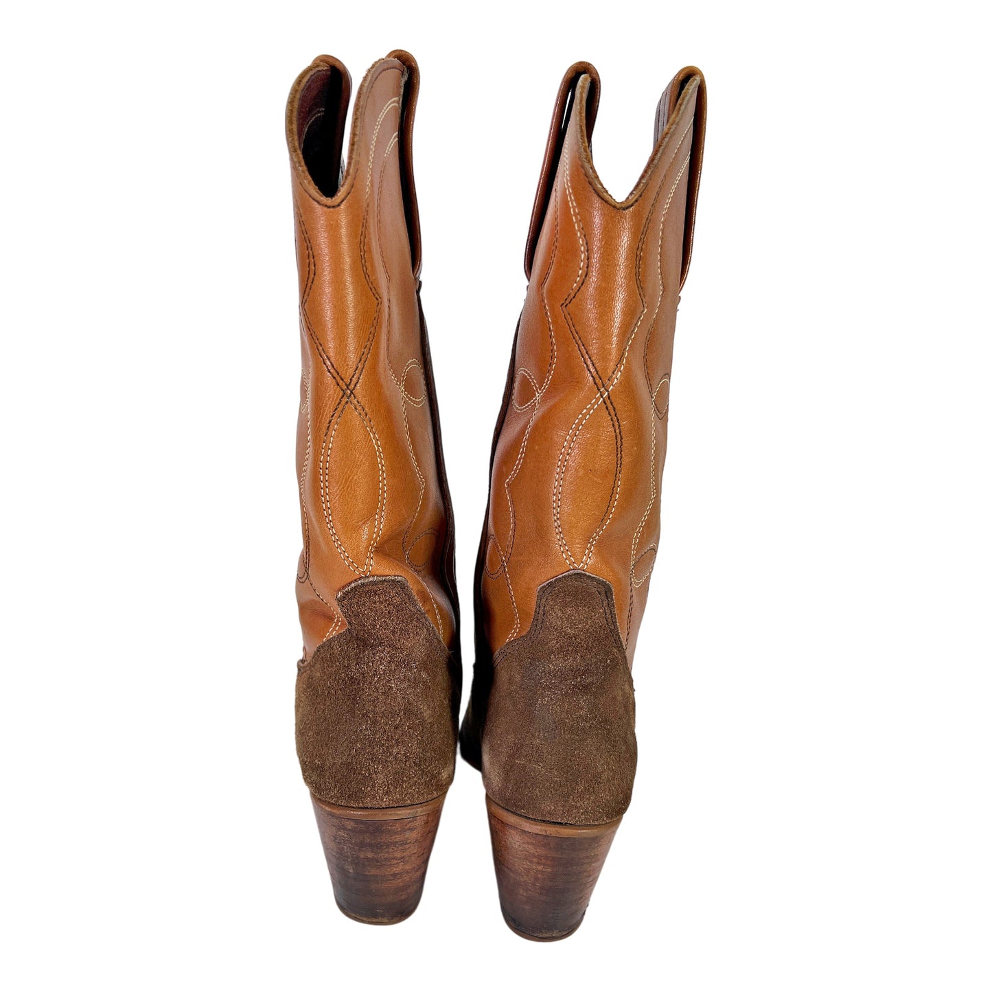 Dexter Women’s Brown/Tan Rodeo Cowboy Western. Heeled Boots - 6