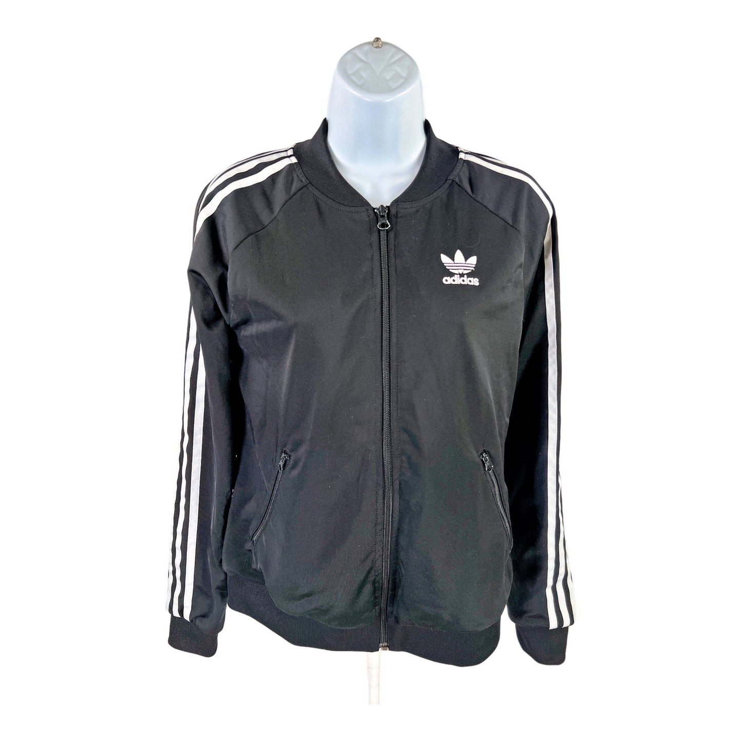 Adidas Women’s Black/White Superstar Full Zip Track Jacket - S