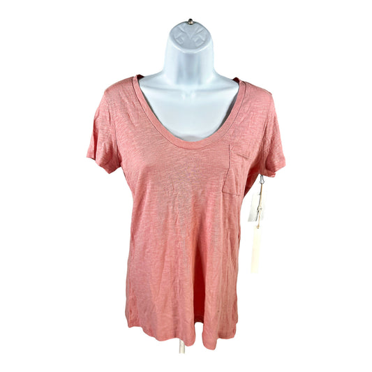 Caslon Women’s Pink Short Sleeve Pocket Front T-Shirt - XS