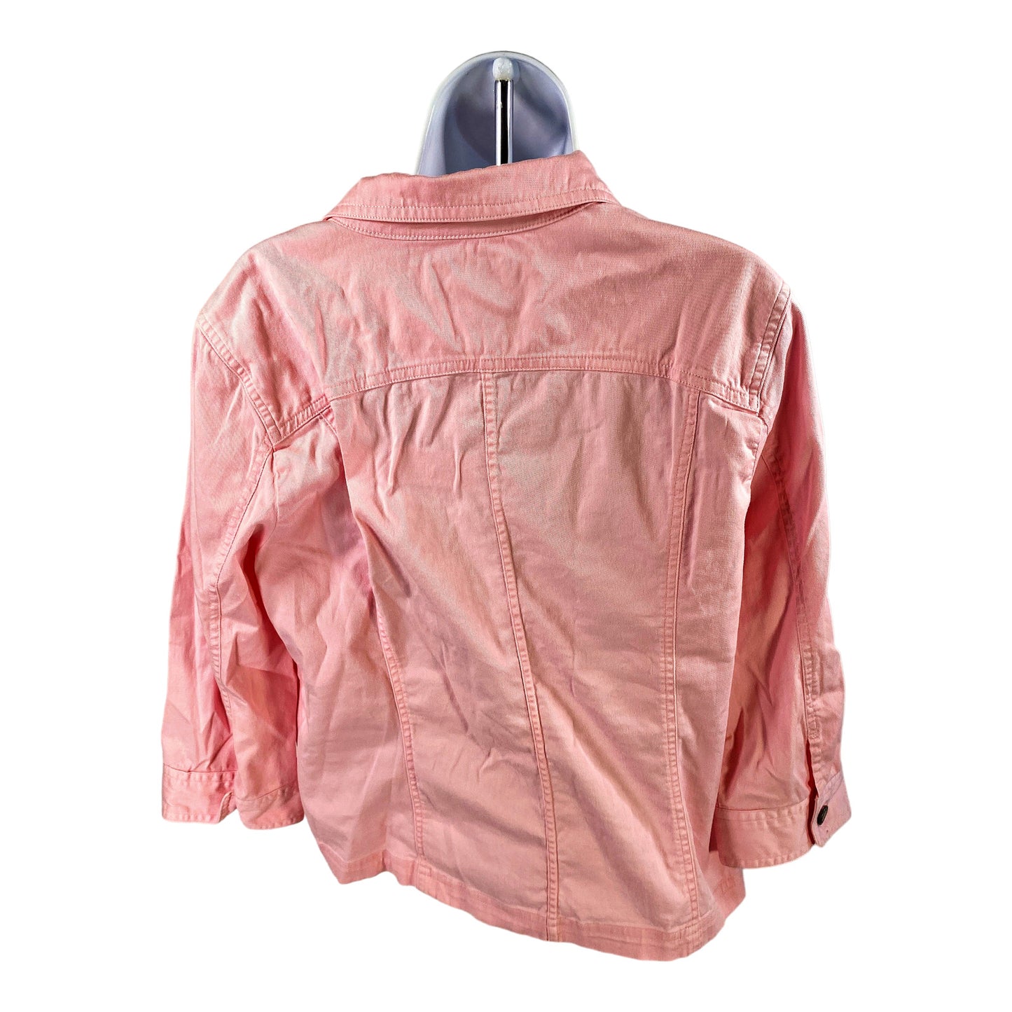 Christopher and Banks Women’s Pink 3/4 Sleeve Button Up Jacket - M