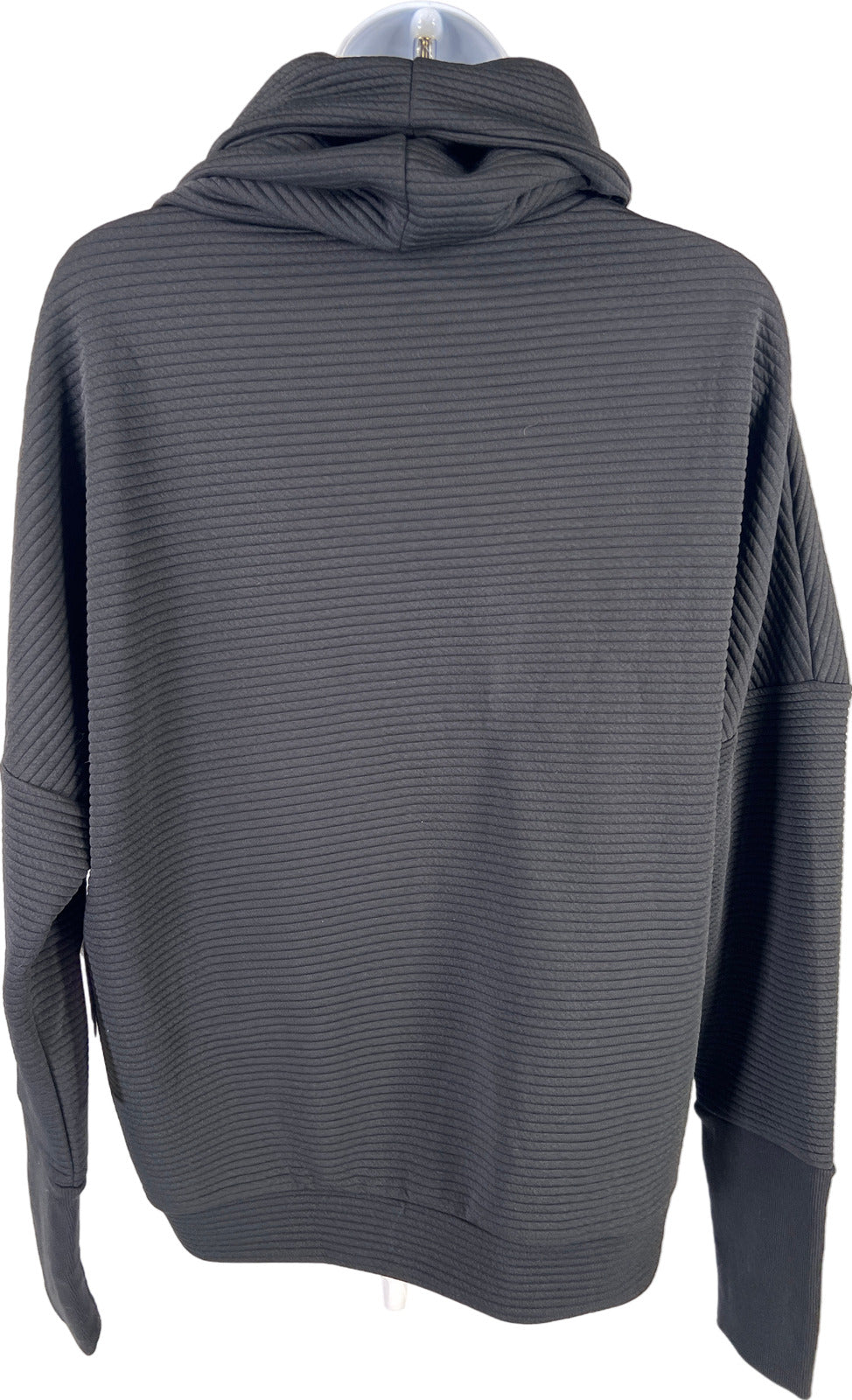 NEW Mondetta Women’s Black Ribbed Cowl Neck Sweatshirt - M