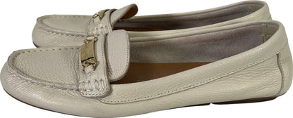 Calvin Klein Women’s Ivory Leather Lunasi Driving Loafers - 8.5