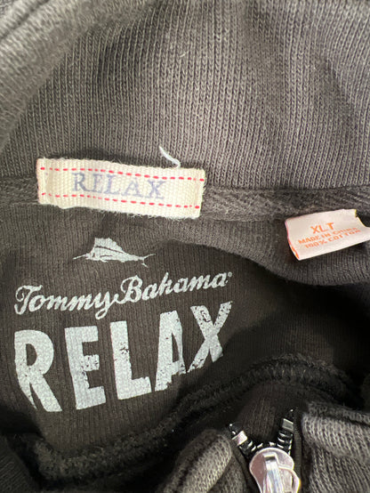 Tommy Bahama Men’s Black Relax 1/4 Zip Pullover Sweater - XL Tall