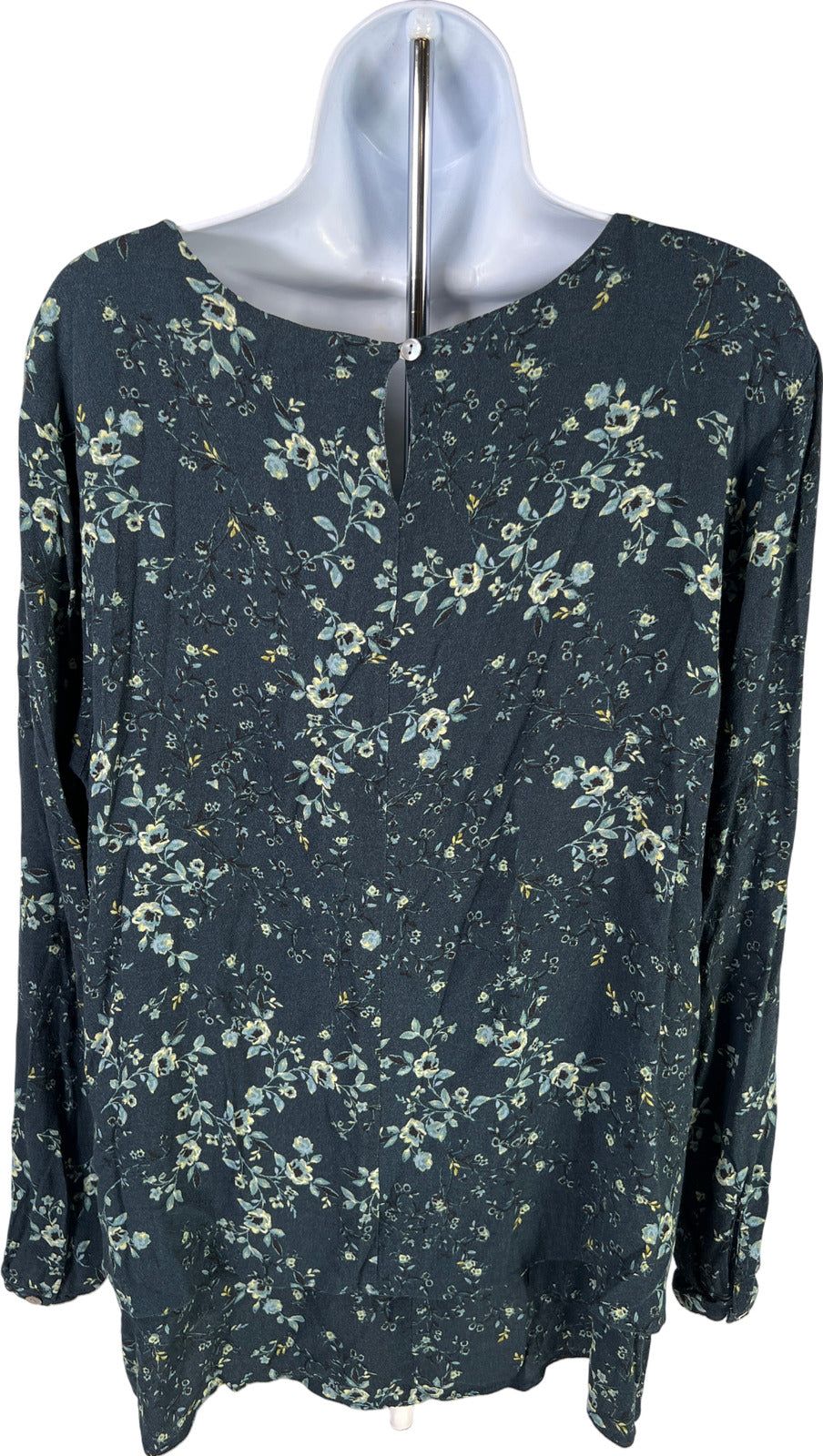 J. Jill Women’s Navy Blue Floral Long Sleeve Layered Style Blouse - XL