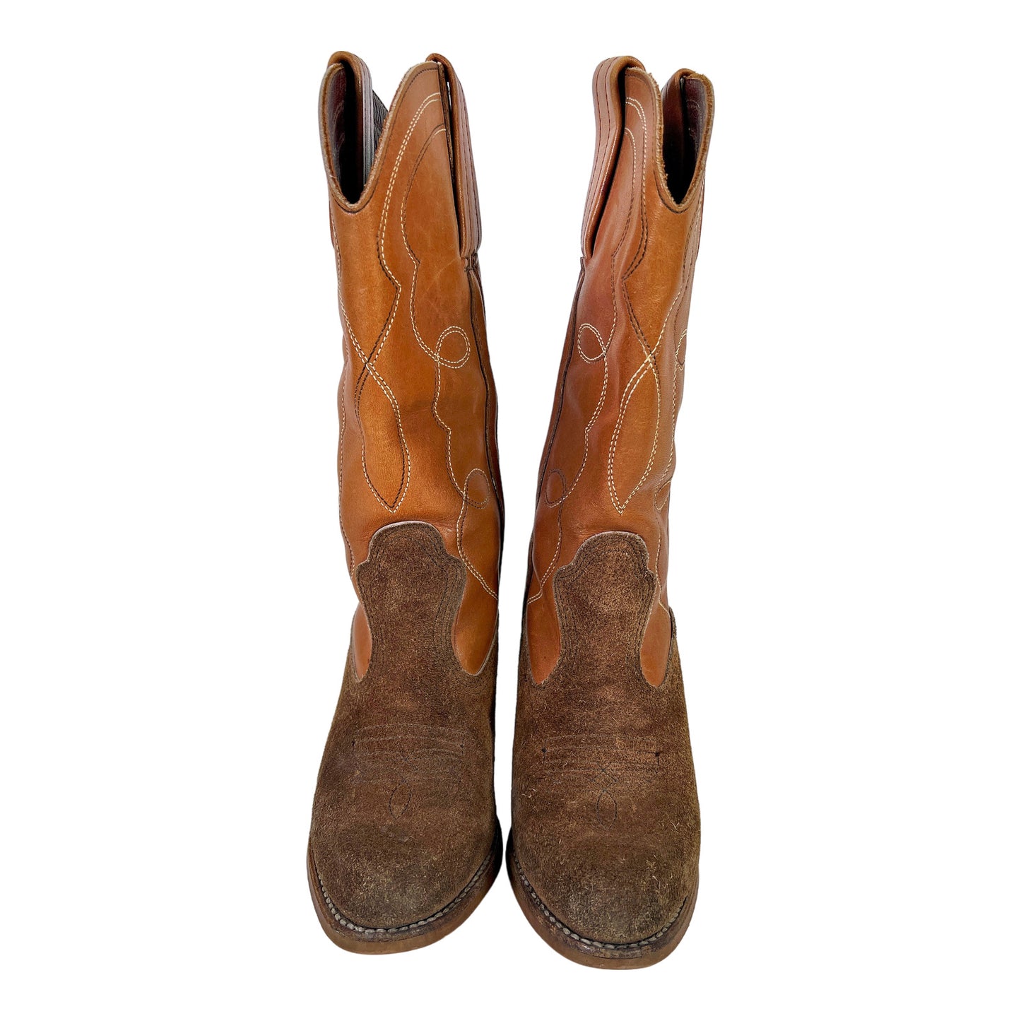 Dexter Women’s Brown/Tan Rodeo Cowboy Western. Heeled Boots - 6