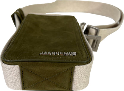 Jacquemus Green Suede Le Cuerda Vertical Crossbody Shoulder Bag