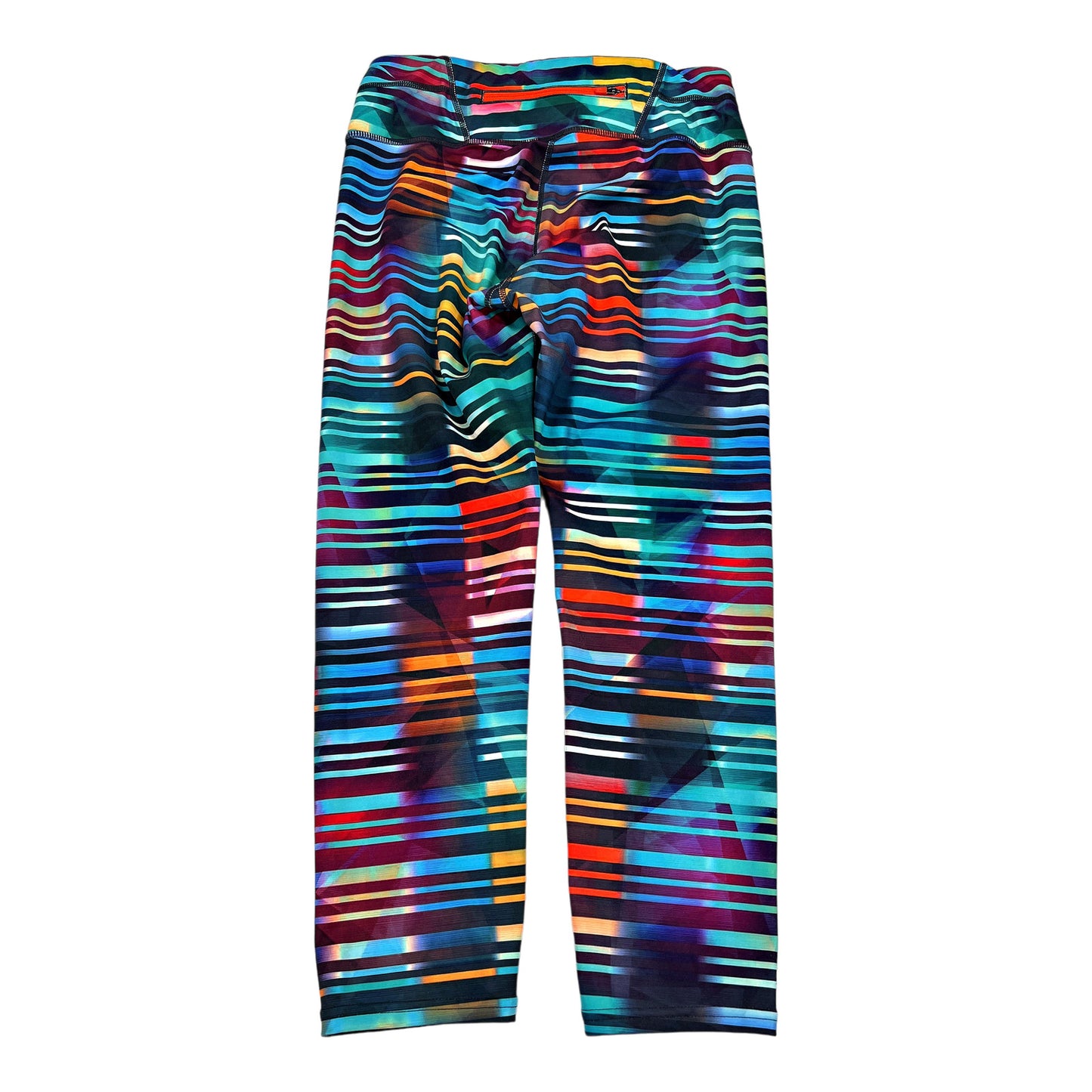 Athleta Women’s Blue Multi-Color Laser Beam Sonar Cropped Leggings - S