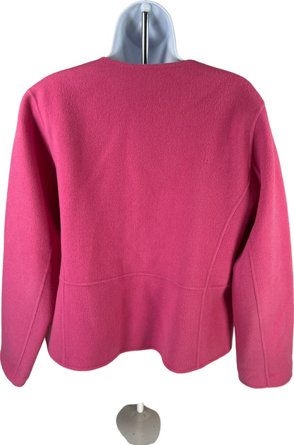 Eileen Fisher Women’s Pink Wool & Cashmere Blend Sweater Jacket - M