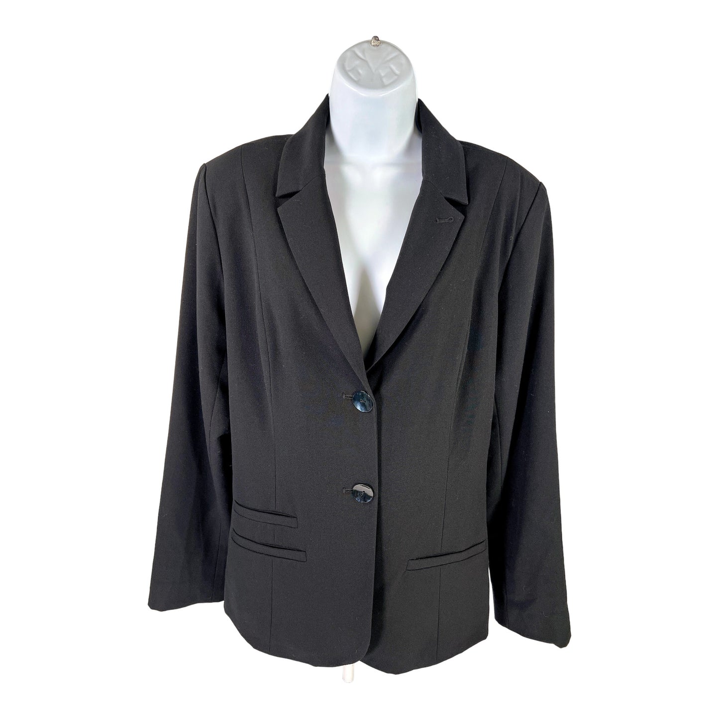 Chico’s Women’s Black Classic 2-Button Blazer Jacket - 1/US 8