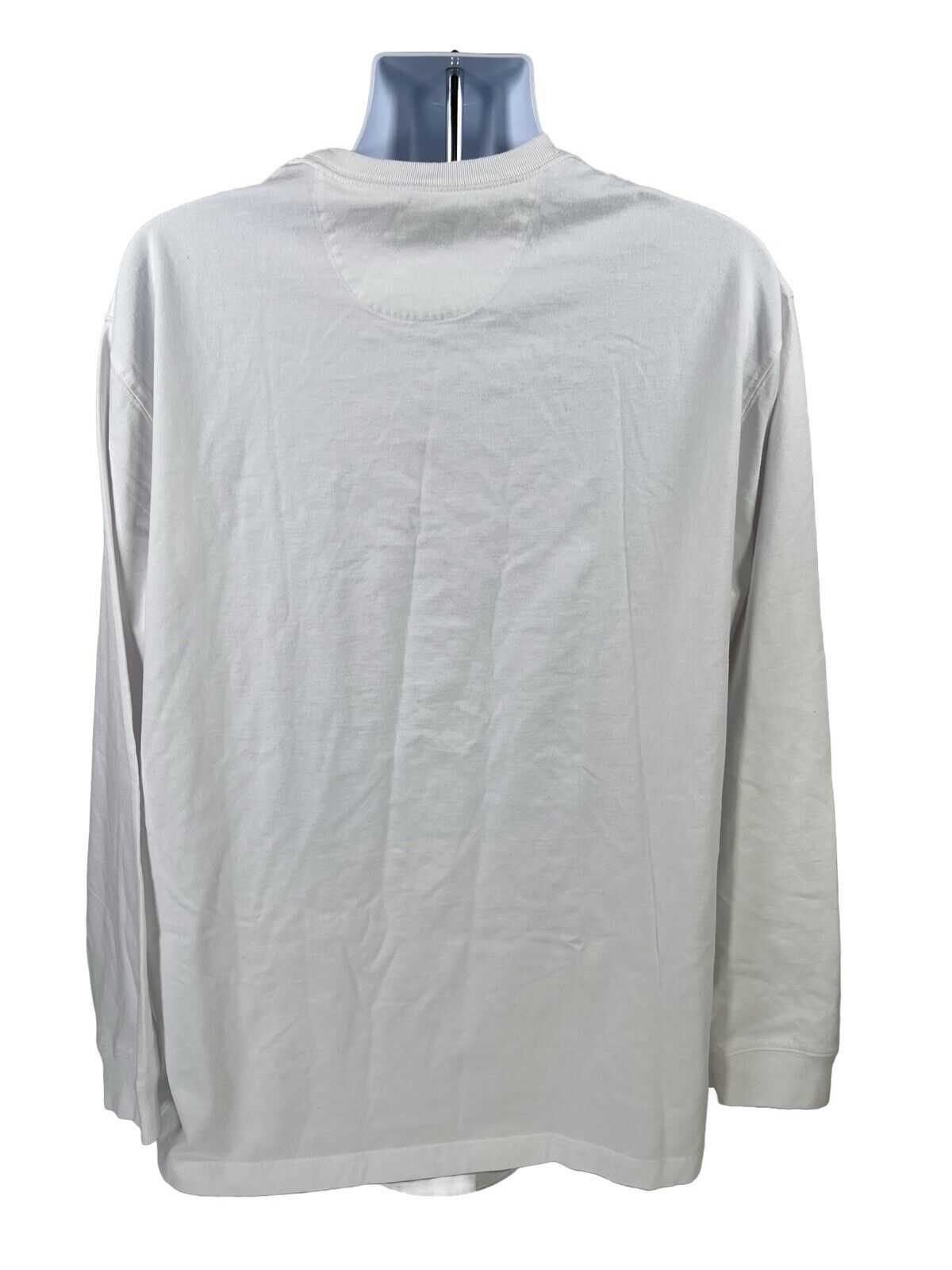 Duluth Trading Co Men's White Long Sleeve Cotton Longtail T Shirt - L