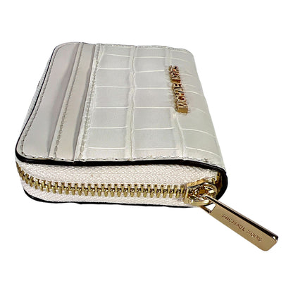 Michael Kors Women’s Ivory/Cream Jet Set Zip Around Card Case Wallet