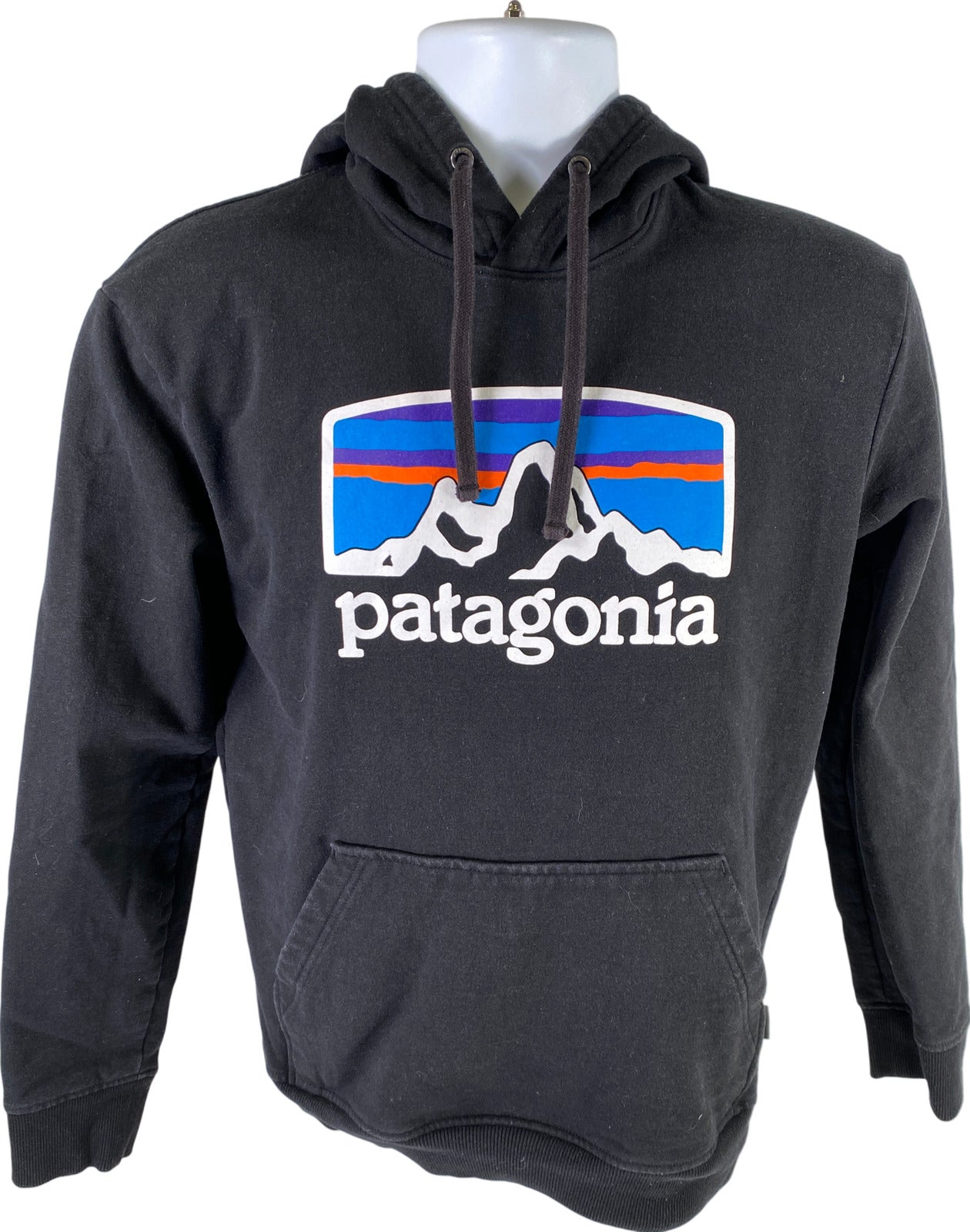 Patagonia Men’s Black Graphic Pullover Cotton Hoodie - XS