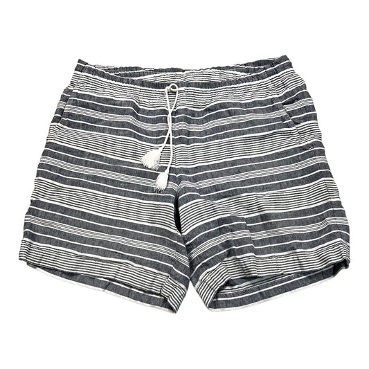 J.Jill Women’s Gray/White Love Linen Casual Shorts - S