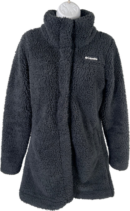 Columbia Women’s Black Autumn Light Snap Button Long Fleece Jacket - XS