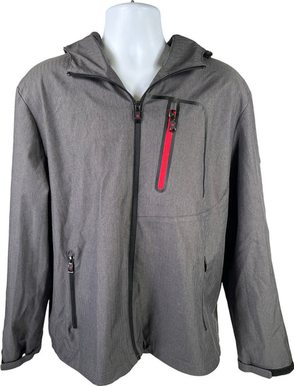 HFX Men’s Gray Full Zip Water Repellent Hooded Jacket - XL