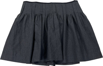 Armani Exchange Women’s Charcoal Gray Lined Pleated Mini Skirt - 4