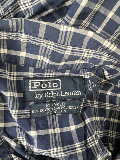 Polo Ralph Lauren Men’s Blue Plaid Kindred Button Up Shirt - L