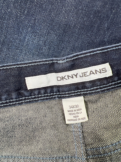 DKNY Men’s Dark Wash Straight Leg Denim Jeans - 34x30