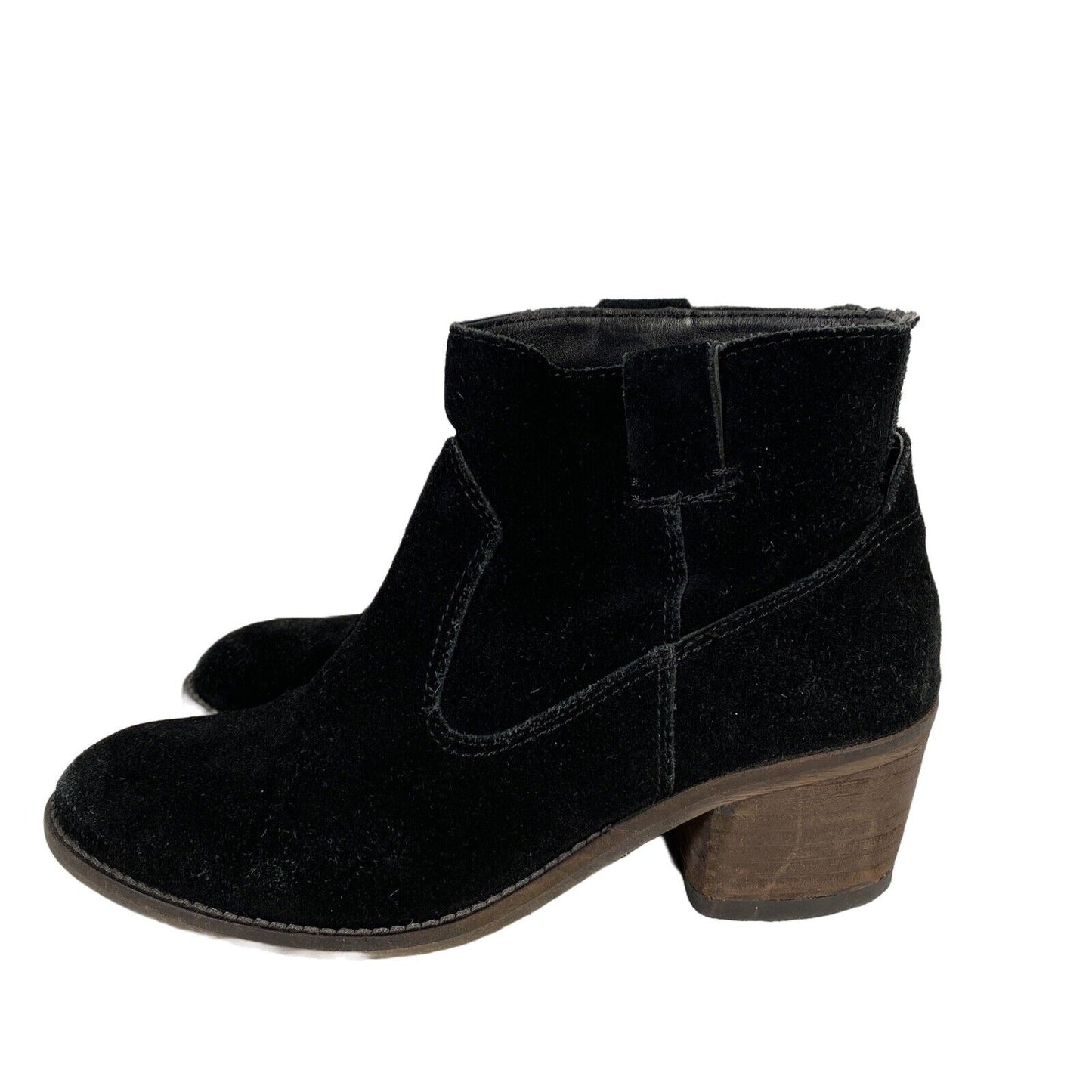 Dolce Vita Women's Black Suede Pull On Ankle Booties - 6.5