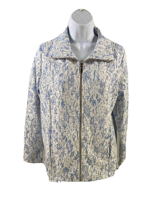 NEW Cathy Daniels Women's White & Blue Lace Jacket - S