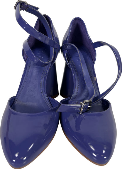 Gianni Bini Women’s Purple Faux Patent Leather Strappy Tall Heels - 6.5 M