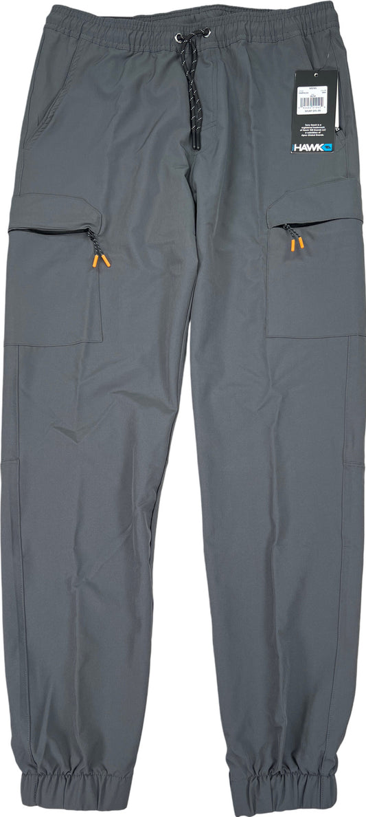 Hawk Men’s Gray Stretch Cargo Jogger Pants - M