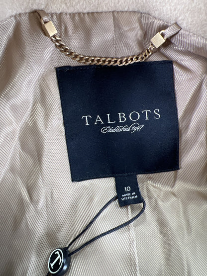 Talbots Women’s Beige Wool Pea Coat - 10