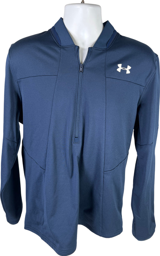 Under Armour Men’s Blue ColdGear 1/2 Zip Pullover Sweatshirt - L