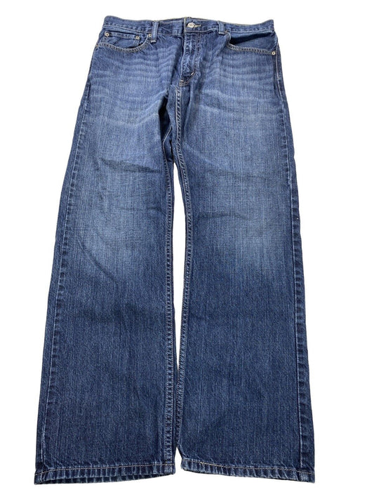 Levi's Men's Dark Wash 514 Straight Fit Denim Jeans - 36x32