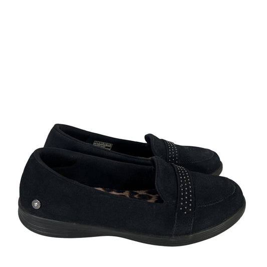 Skechers Women's Black Suede On The Go Slip On Casual Shoes - 7