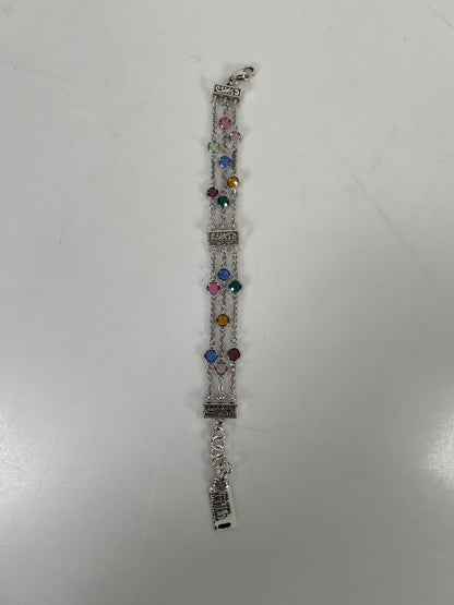 NEW Brighton Women’s Silvertone Multi-Color Tri-Strand Bracelet