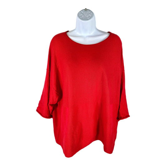 J. Jill Pure Women’s Red Short Sleeve Kimono Style Sweater - M