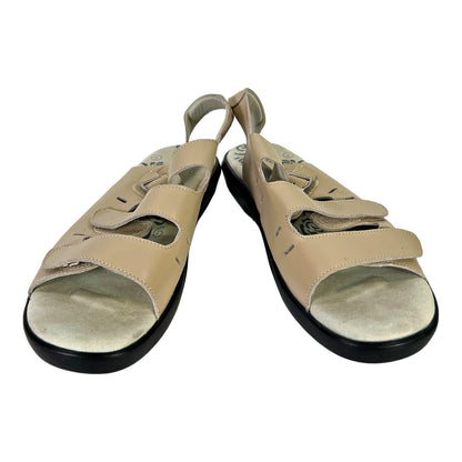 Proper Women’s Ivory/Bone Leather Slingback Sandals - 11 X2E