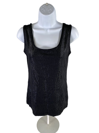 White House Black Market Women’s Black Shimmer Tank Top - S