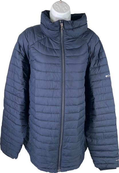 Columbia Women’s Navy Blue Omni Heat Reflective Interior Puffer Jacket - Plus 3X