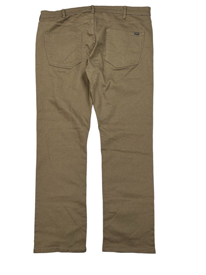 Jachs Men's Brown Straight Traveler Mid Rise Jeans - 40x32