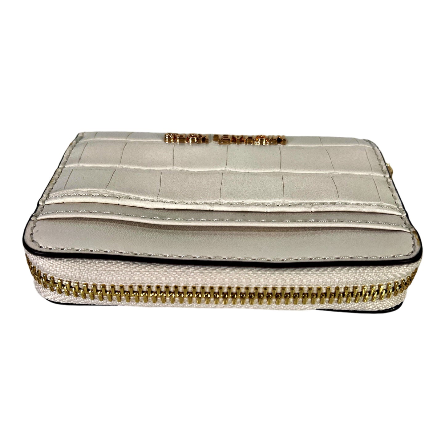 Michael Kors Women’s Ivory/Cream Jet Set Zip Around Card Case Wallet